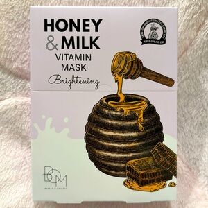 BEAUTY of MAJESTY Honey & Milk Vitamin Mask (10 Sheets)